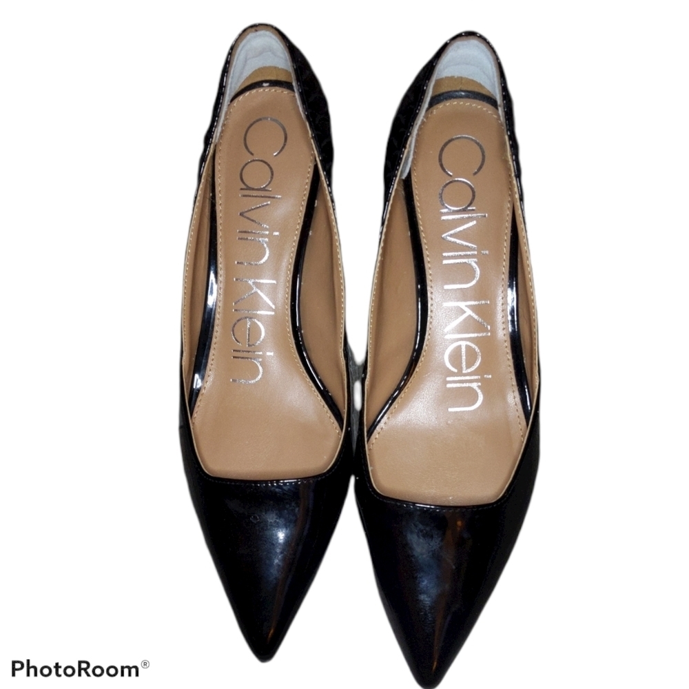 Calvin Klein Nala Patent Leather Heels size 6.5